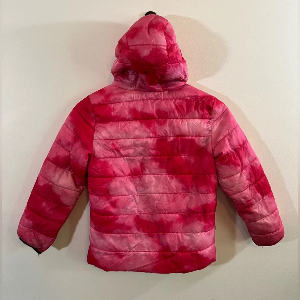 Thereabouts Girls Pink Ombre Puffer Jacket Hooded Winter Coat Size 6/7